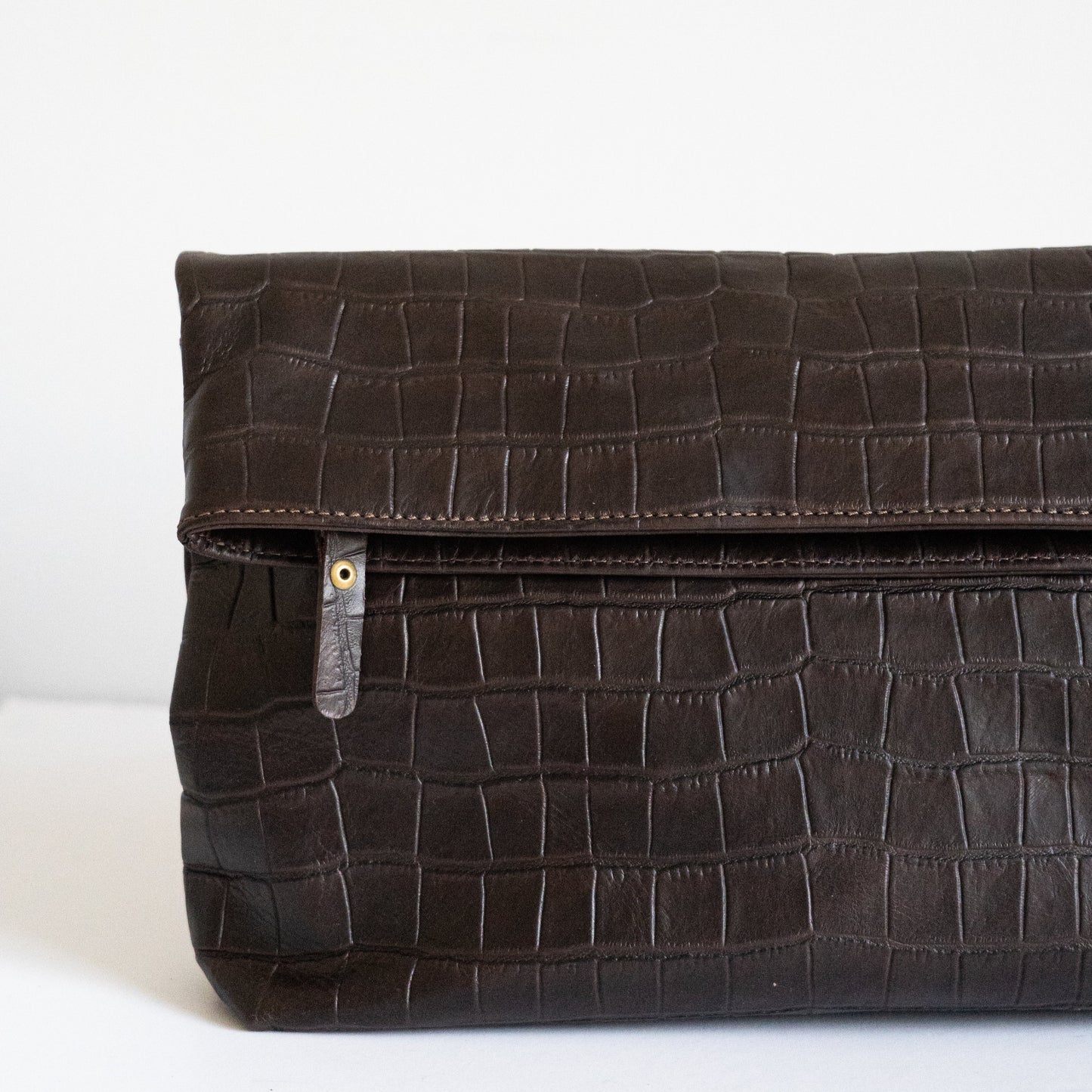 Clutch Tana Croco Chocolate