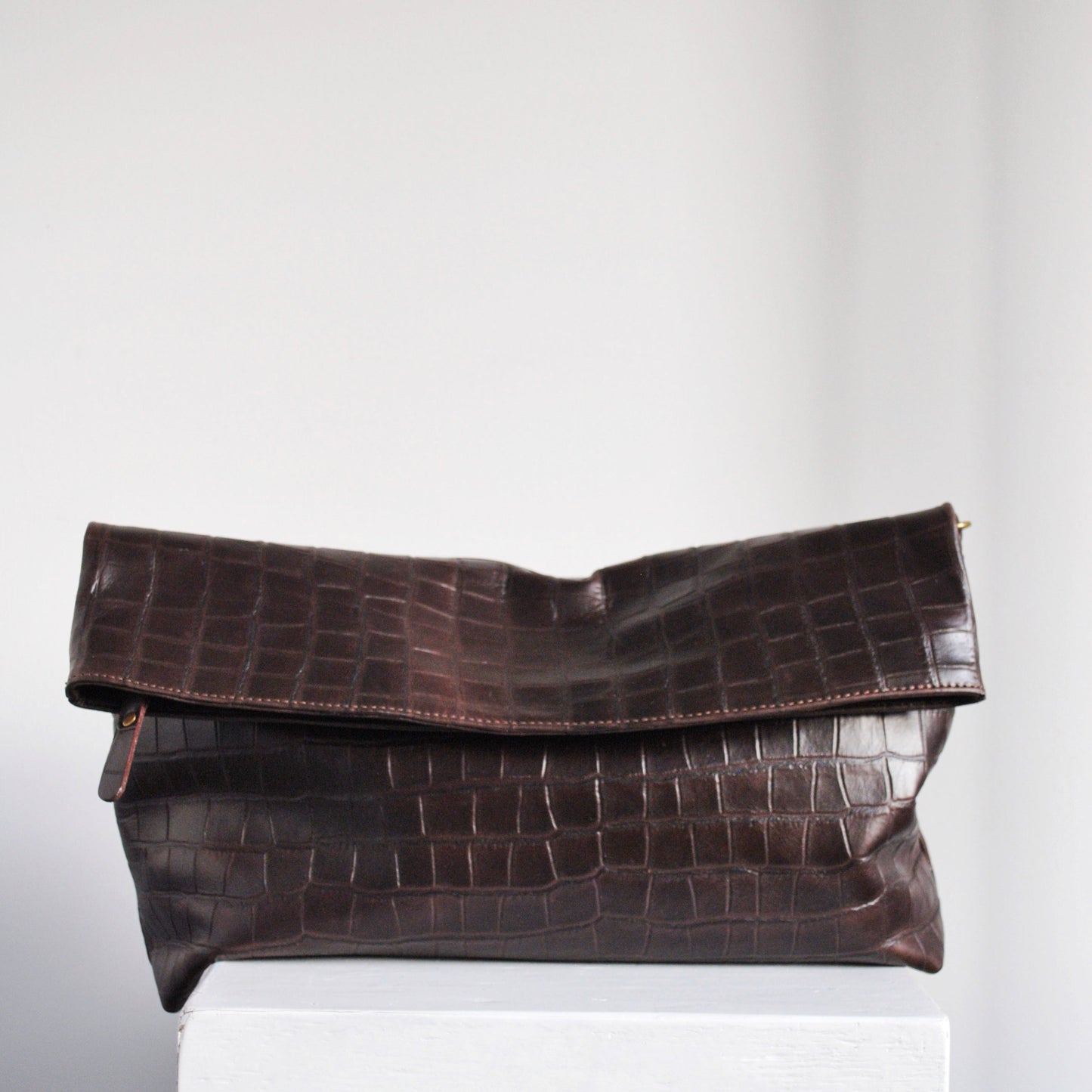 Clutch Tana Croco Chocolate