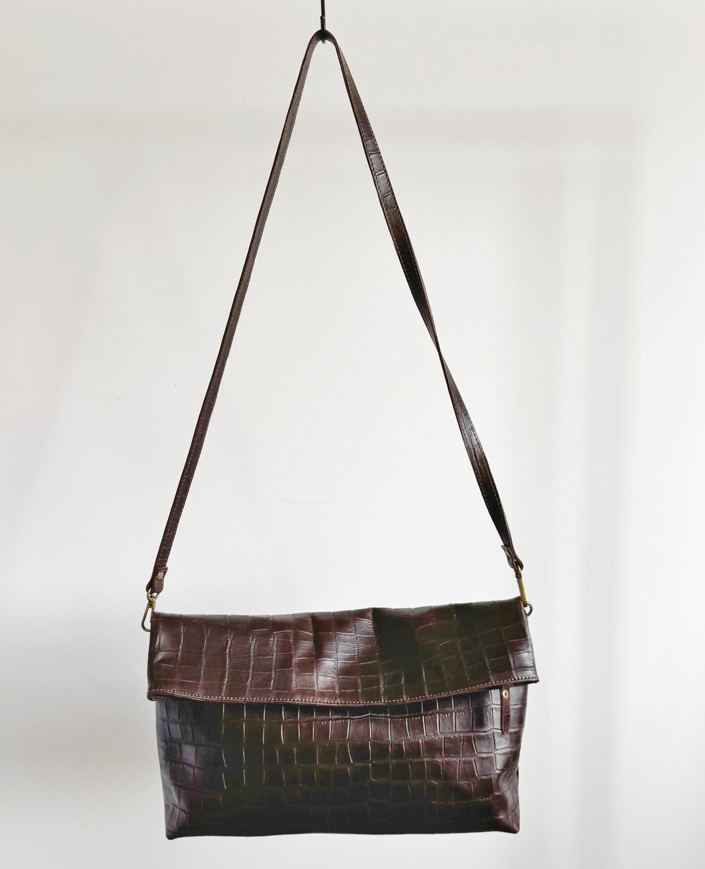 Clutch Tana Croco Chocolate
