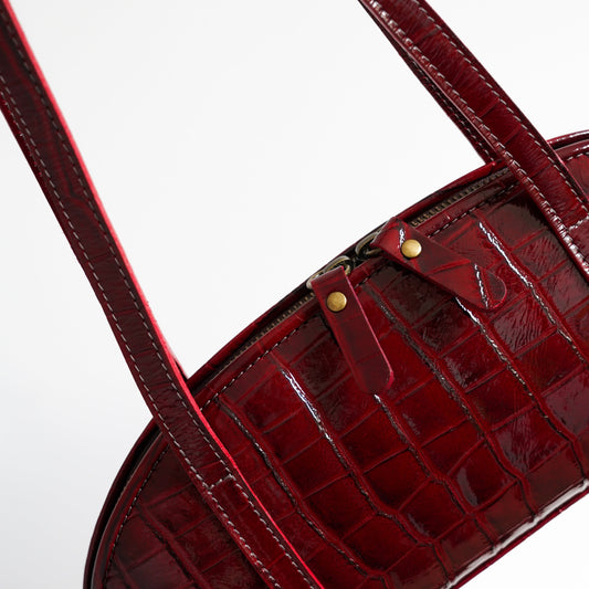 Cartera Gigi Croco  Burdeo