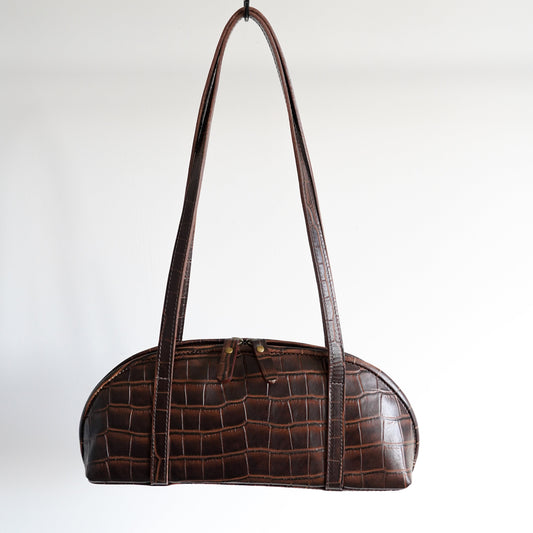 Cartera Gigi Croco Chocolate