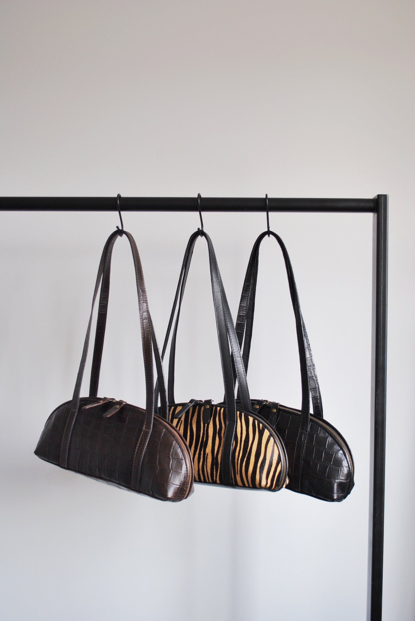 Cartera Gigi Croco Chocolate